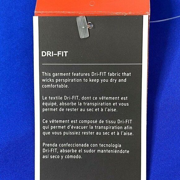 Nike Women's Dri-Fit size LT Cap Sleeved Athletic Gym Workout Top Royal Blue - Picture 5 of 7